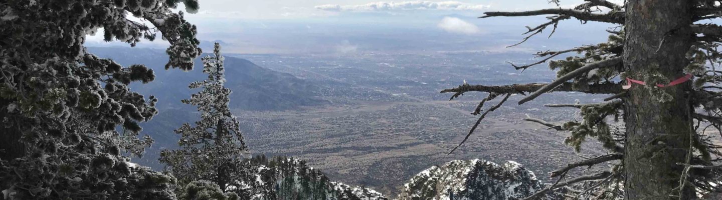 Winter Hike and view at the Sandia Crest