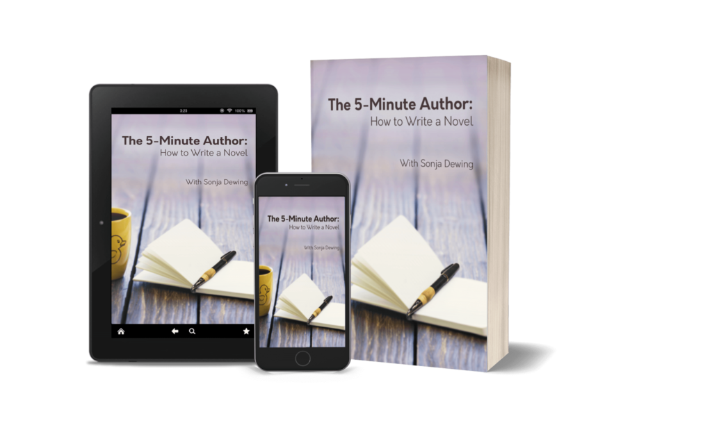 Image is the book The 5-Minute Author: How to Write a Novel